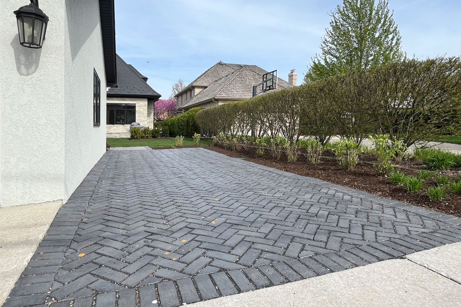 Brick Bluestone Side Driveway 